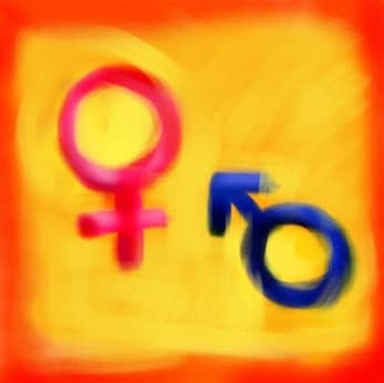 Testosterone and Male and Female Symbols