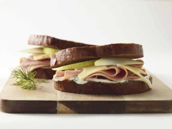 Ham, Pear, And Swiss Cheese Sandwich